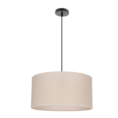 Lampa wisząca z abażurem Shanti beżowa do sypialni E27