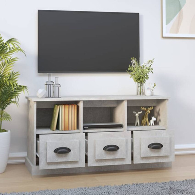 vidaXL Szafka pod TV, szarość betonu, 100x35x50 cm