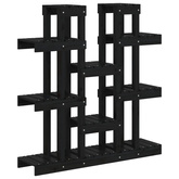 Kwietnik, czarny, 104,5x25x109,5 cm, lite drewno sosnowe