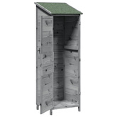 Shed ogrodowy Szary 59,5 x 56 x 176,5 cm Drewno Świerkowe