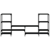vidaXL Szafka pod TV, czarna, 206,5x28,5x95 cm
