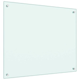 Panel ochronny do kuchni, biały, 70x60 cm, szkło hartowane