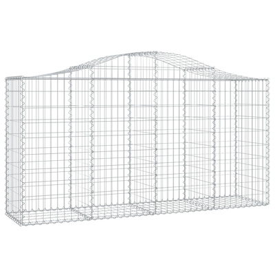 Kosze gabionowe, 14 szt, 200x50x100/120cm, galwanizowane żelazo