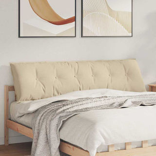 Poduszka na plecy Kremowy 180 x 50 cm Tkanina mikrofibrowa