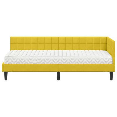 Rama Łóżka Narożnego z Materacem 2 szt. Żółty 80 x 200 cm