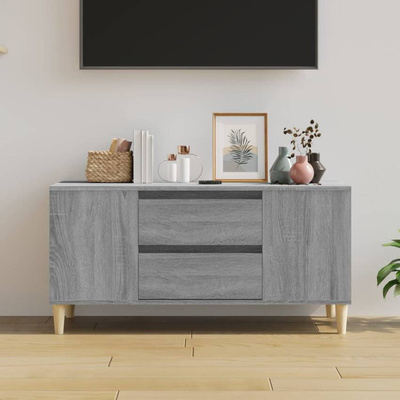 vidaXL Szafka pod TV, szary dąb sonoma, 102x44,5x50 cm
