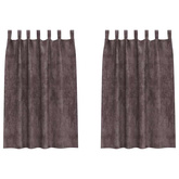 Zasłony z weluru z zasłonami 2 pcs Brązowy 175 x 140 cm Aksamit
