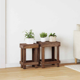 Stojak na rośliny 2 pcs Brązowy 70 x 11 x 27 cm