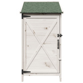 Shed ogrodowy Biały 59,5 x 56 x 113,5 cm Drewno Świerkowe