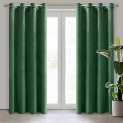 Zasłona Melanie ciemnozielona 215x250