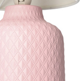 Lampka nocna Iner różowa ceramiczna z abażurem Candellux