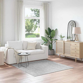 Antypoślizgowy dywan shaggy Szary 160 x 160 cm PP