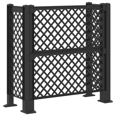 Trellis Na Kosz antracytowy 123 x 47 x 114 cm PP