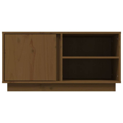 Szafka pod TV, miodowy brąz, 80x35x40,5 cm, lite drewno sosnowe vidaXL