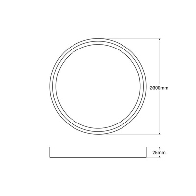 Plafon Okrągły CCT 3000-6000K LED 24W 30cm Abruzzo Maze