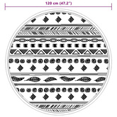 vidaXL Dywan na zewnątrz, szary, ?120 cm, PP model standard