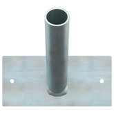 Uchwyt na maszt flagowy Srebrny 13 x 6 x 0,2 cm Stal