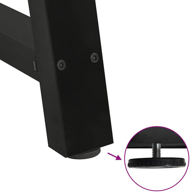 Nogi do stołu jadalnego w kształcie litery A 2 szt. Czarne 60x(72-73) cm Stal