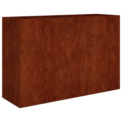 Podwyższona donica, 120x40x80 cm, stal kortenowska