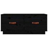 vidaXL Szafka pod TV, czarna, 80x34x35 cm, lite drewno sosnowe