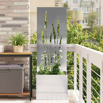 Ekran zapewniający prywatność w ogrodzie Srebrny 50 x 150 cm