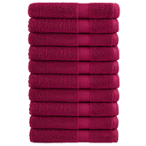 Ręczniki premium, SOLUND 10 szt., bordowe, 100x200 cm, 600 g/m?