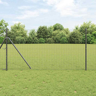 Ogrodzenie Euro 1 x 10 m Żelazo pokryte PVC Szary