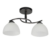 Gracja Lampa Sufitowa Czarny Perłowy 2X40 E27 Klosz Biały