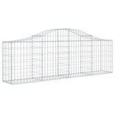 Kosze gabionowe, 11 szt, 200x30x60/80 cm, galwanizowane żelazo