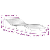 vidaXL Leżak, 205x70x31,5 cm, lite drewno sosnowe