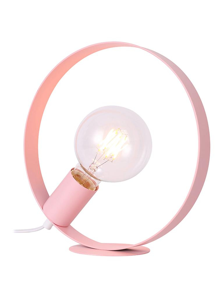 Lampka nocna Nexo różowa metalowa skandynawska E27