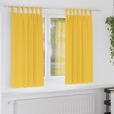 Firany blackout z kółkami 2 pcs Musztardowy Żółty 175 x 140 cm