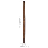 vidaXL Lustro ścienne, 60 cm, tekowe, okrągłe model standard