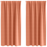 Firany blackout z kółkami 2 pcs terakota 175 x 140 cm Poliester