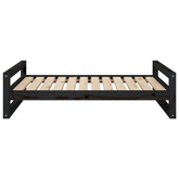 vidaXL Legowisko dla psa, czarne, 105,5x75,5x28 cm, drewno sosnowe