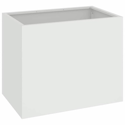 Doniczka ogrodowa Biały 50 x 32 x 40 cm Stal zimnogięta