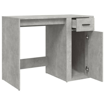 vidaXL Biurko, szarość betonu, 100x49x75 cm, materiał drewnopochodny