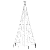 vidaXL Choinka z metalowym słupkiem, 500 punktów LED, ciepła biel, 3 m