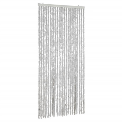 Zasłona przeciwko owadom, szara, 90x220 cm, szenil