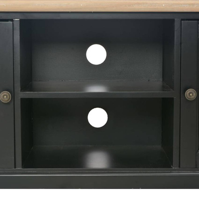 vidaXL Szafka pod TV, czarna, 120 x 30 x 40 cm, drewniana