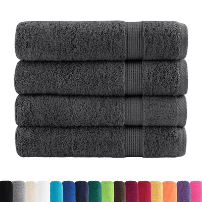 Ręczniki premium, SOLUND, 4 szt., antracytowe, 100x150 cm, 600 g/m?