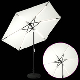 Parasol ogrodowy z oświetleniem LED i podstawą 270 x 270 cm