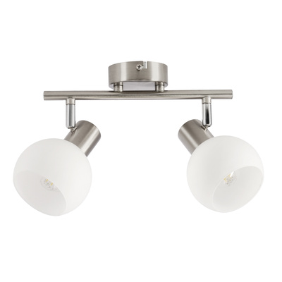 Lampa sufitowa Novo listwa ze szklanymi kloszami 2-punktowa do salonu