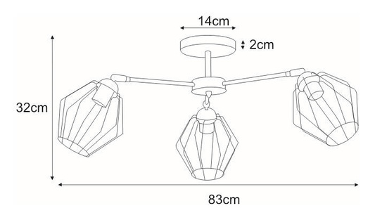 Lampa sufitowa K-3770 z serii BENET KAJA