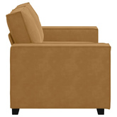 Sofa 2-osobowa, brązowy, 160x78x84 cm, tapicerowana aksamitem