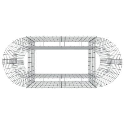 vidaXL Podwyższona donica gabionowa, galwanizowane żelazo, 120x50x100