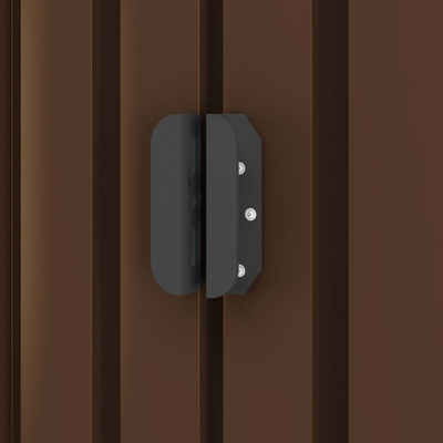 Szopa ogrodowa, brązowa, 204 x 132 x 186 cm, stalowa