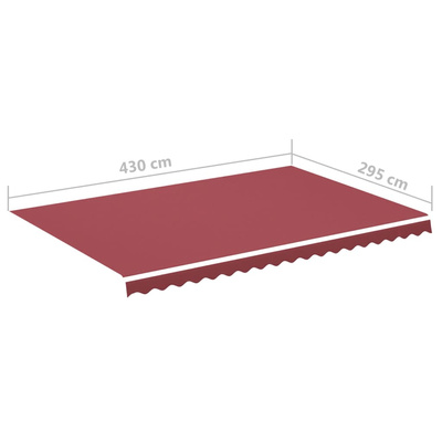 Zapasowa tkanina na markizę, burgundowa, 4,5x3 m, poliester