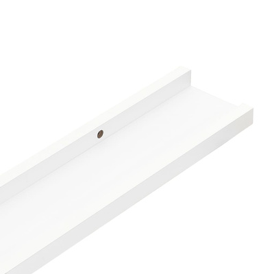 vidaXL Półki ścienne na zdjęcia, 2 szt., białe, 80x9x3 cm, MDF