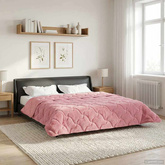 Zimowa Kołdra Różowy 220 x 260 cm Mikrofibra i Fleece Teddy